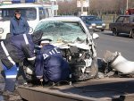 В Курске иномарка врезалась в пассажирский автобус