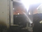 В Курске горел грузовой автомобиль «Mercedes-Benz»