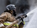 «Службы спасения - 112» Курской области: сгорел гараж вместе с автомобилем