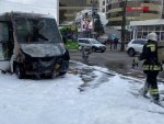 Пожар в центре Курска: сгорела маршрутка